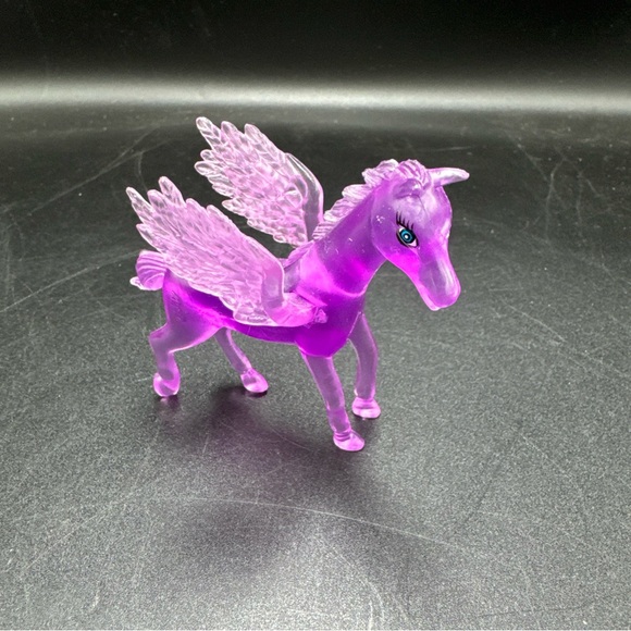 Translucent Flying Horse Pegasus Jaru Toy Pony Purple 3" - Picture 1 of 3